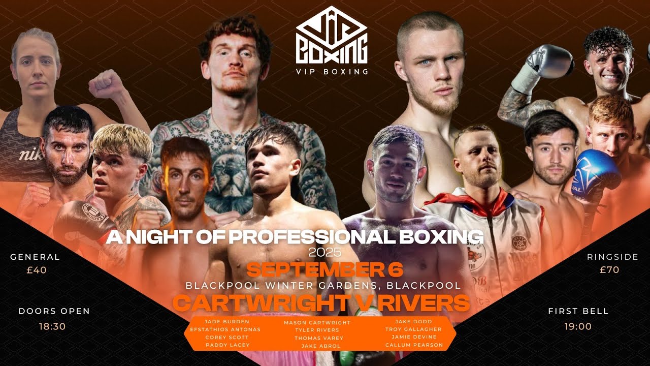Live international boxing from Blackpool's Winter Gardens (6/09/25)