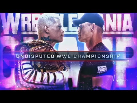 Cody Rhodes vs John Cena Wrestlemania 41 Undisputed Championship Match Hype Promo Video background