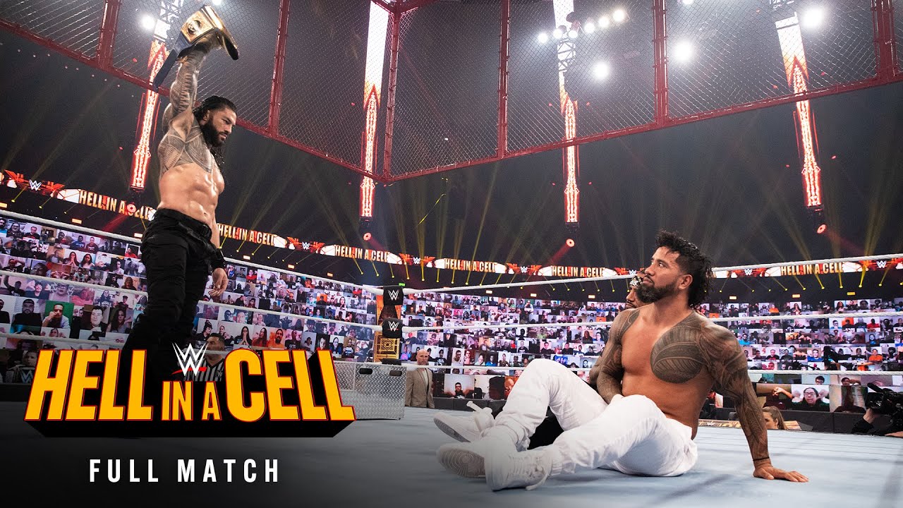 FULL MATCH: Roman Reigns vs. Jey Uso — Hell in a Cell "I Quit" Match: Hell in a Cell 2020 background