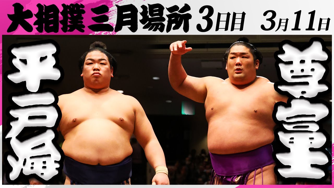大相撲 平戸海ー尊富士<令和7年三月場所・3日目>SUMO background