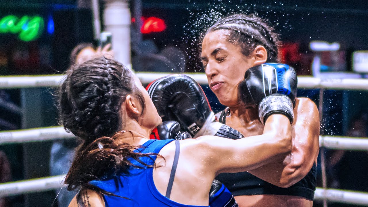 Female Muay Thai Fight | France vs Thailand in Chiang Mai Thailand backdrop