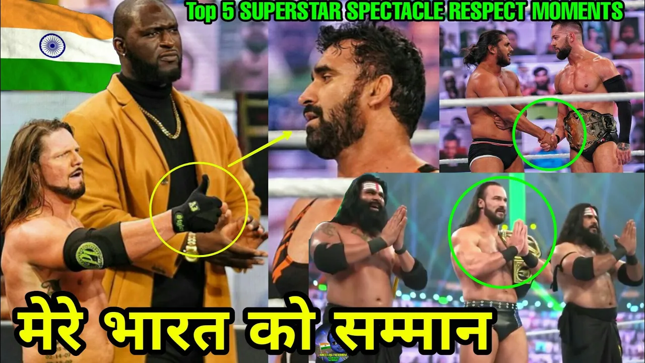 Top 5 Respect INDIA Moments At WWE Superstar Spectacle 2021 ! Drew McIntyre & Indus Sher, Rama & Aj