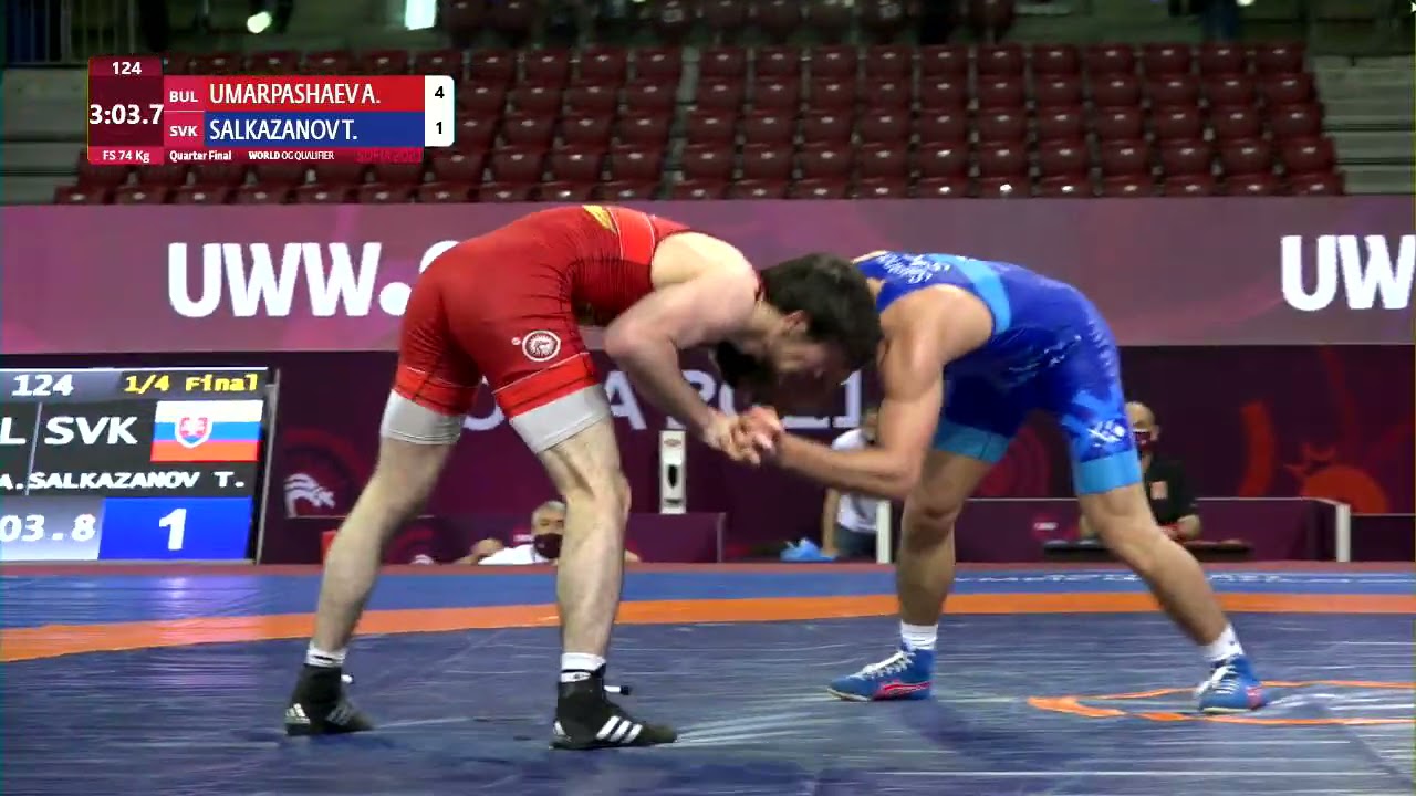 1/4 FS - 74 kg: A. UMARPASHAEV (BUL) v. T. SALKAZANOV (SVK)