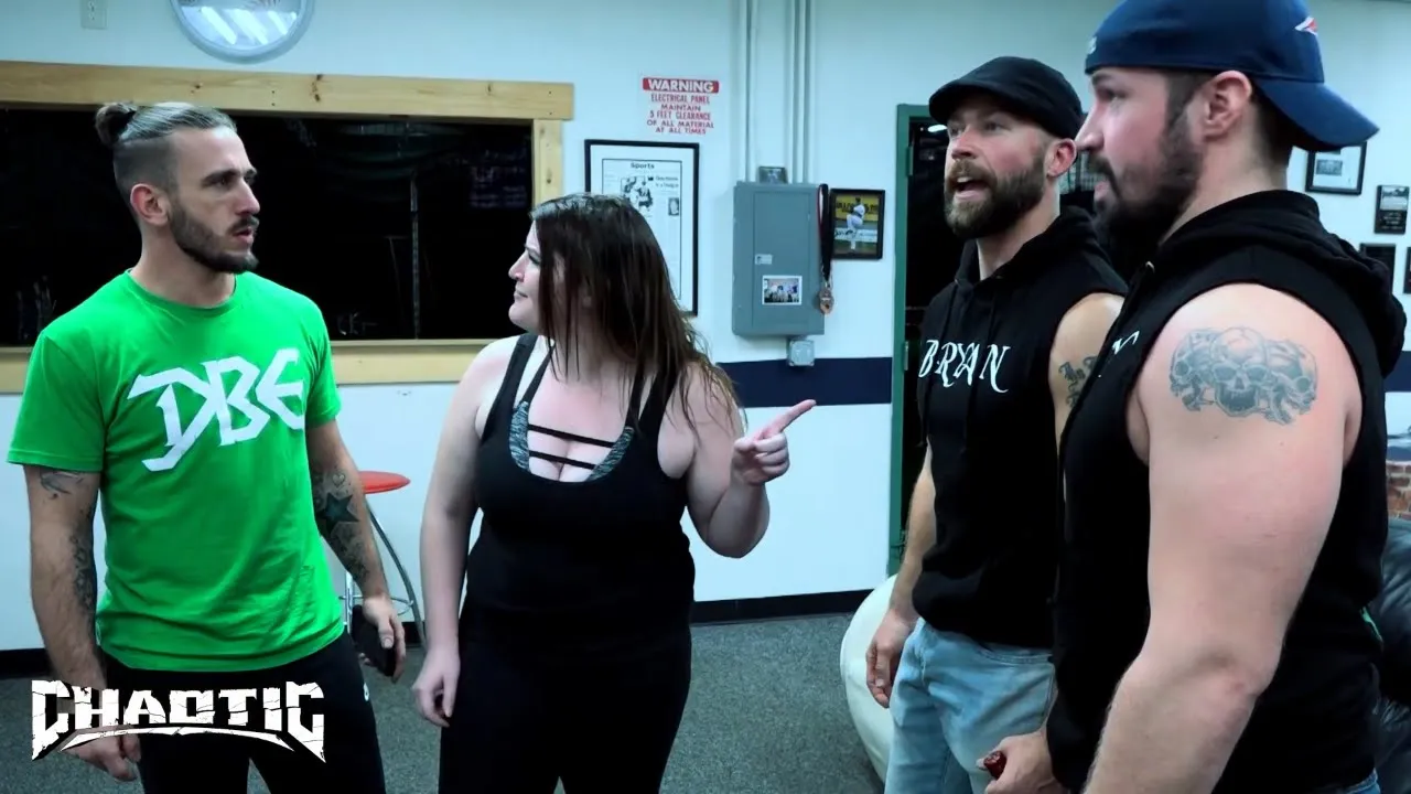 This is actually happening?! (Davienne JT Dunn Logan Brothers Intergender Tag Team Match) background