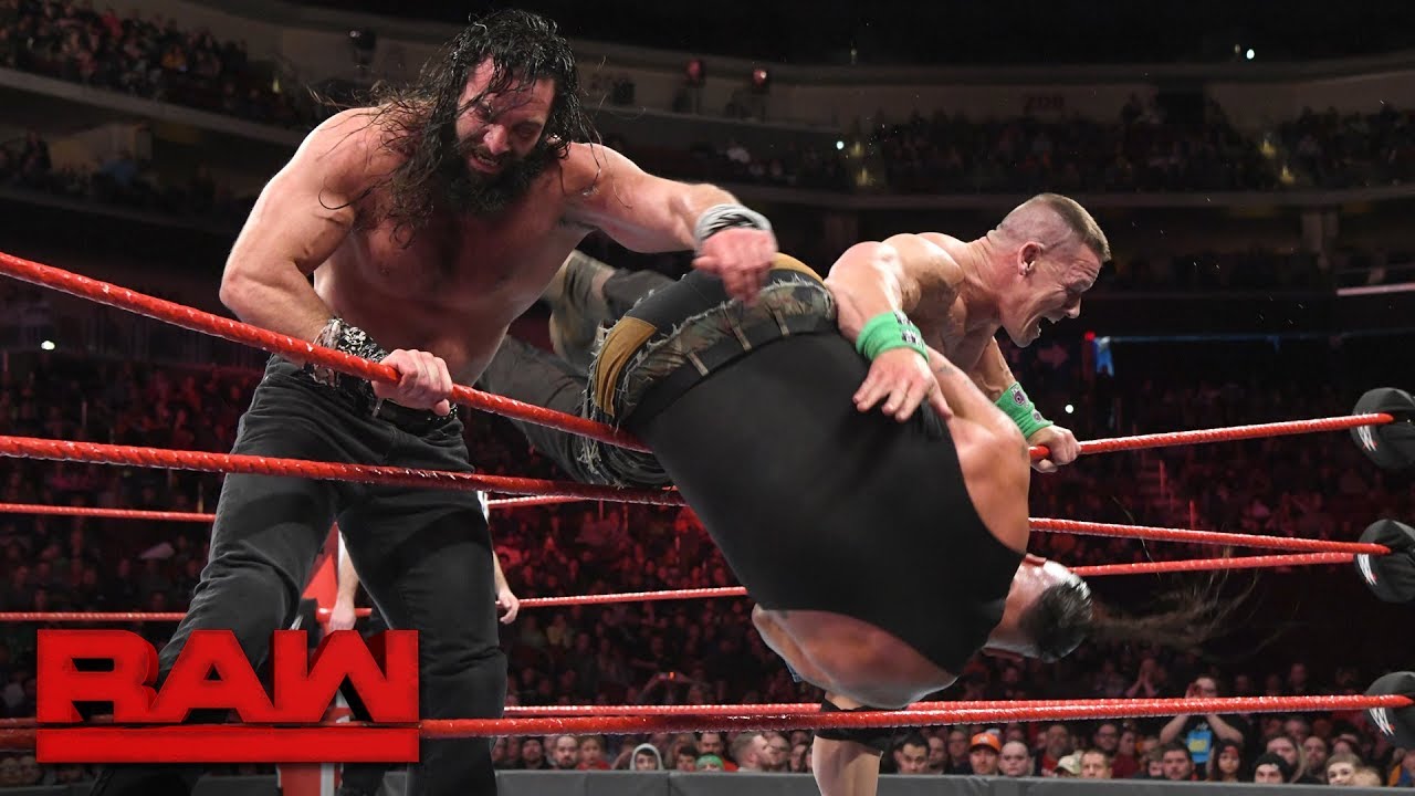 John Cena vs. Braun Strowman vs. Elias - Winner Enters Elimination Chamber Last: Raw, Feb. 5, 2018 background