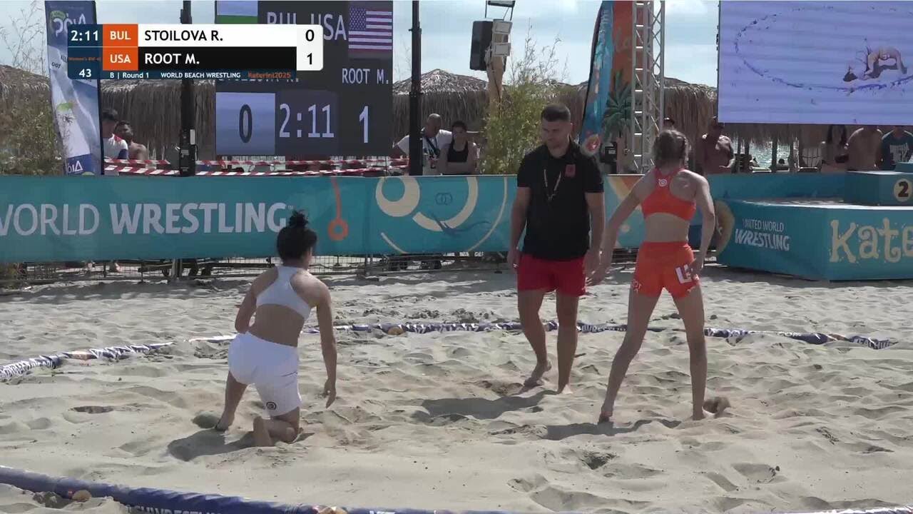 Reya Damyanova STOILOVA (BUL) vs. Molly Lynn Blue ROOT (USA) • B | Round 1 • Women's BW 45Kg backdrop
