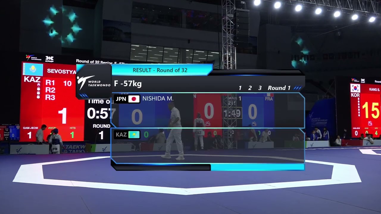 110 Round of 32 F 57kg JPN NISHIDA M KAZ SEVOSTYANOVA M PGM