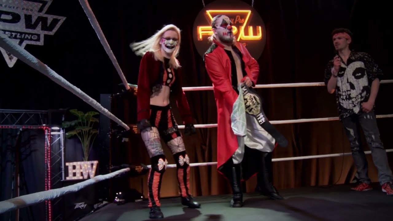 Tag Team Action; Freaky Felicia & Axl the Klown vs William Valour & Luca Brigante