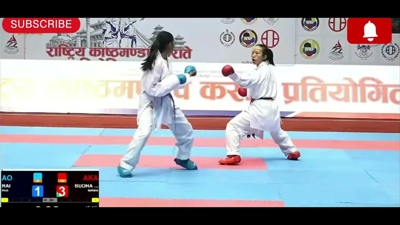 -45 K.G Female kumite.. Barsha Magar NPC (AKA). Puja Rai APF (AO).. 