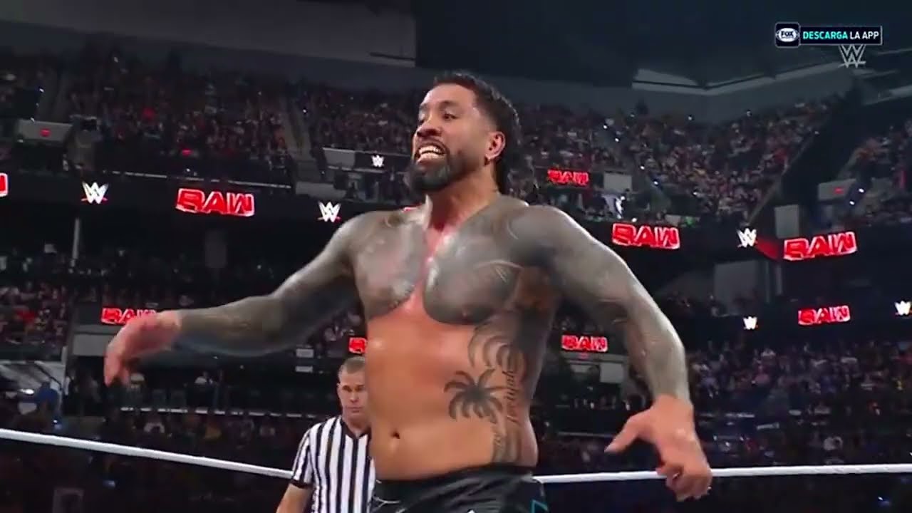 Jey Uso Vs Drew McIntyre Parte 2 - WWE RAW 4 de Marzo 2024 Español background