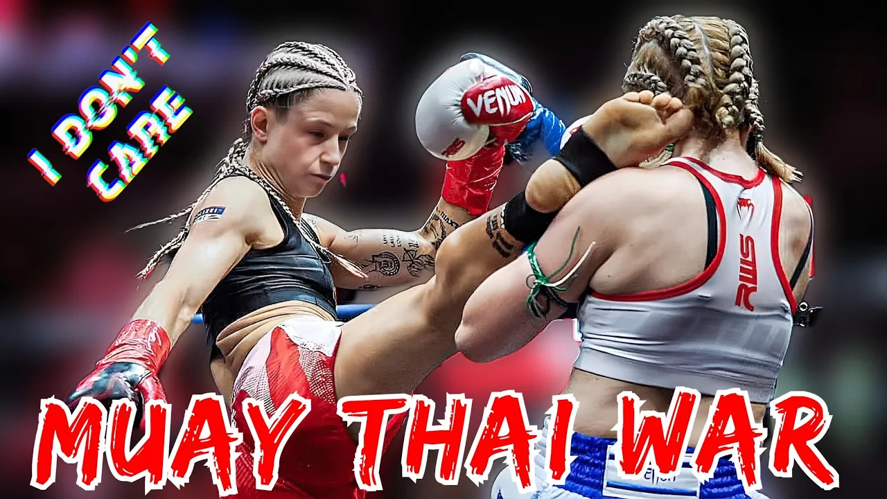 Incredible Female Muay Thai War At RWS Rajadamnern Stadium STELLA VS GISELE background