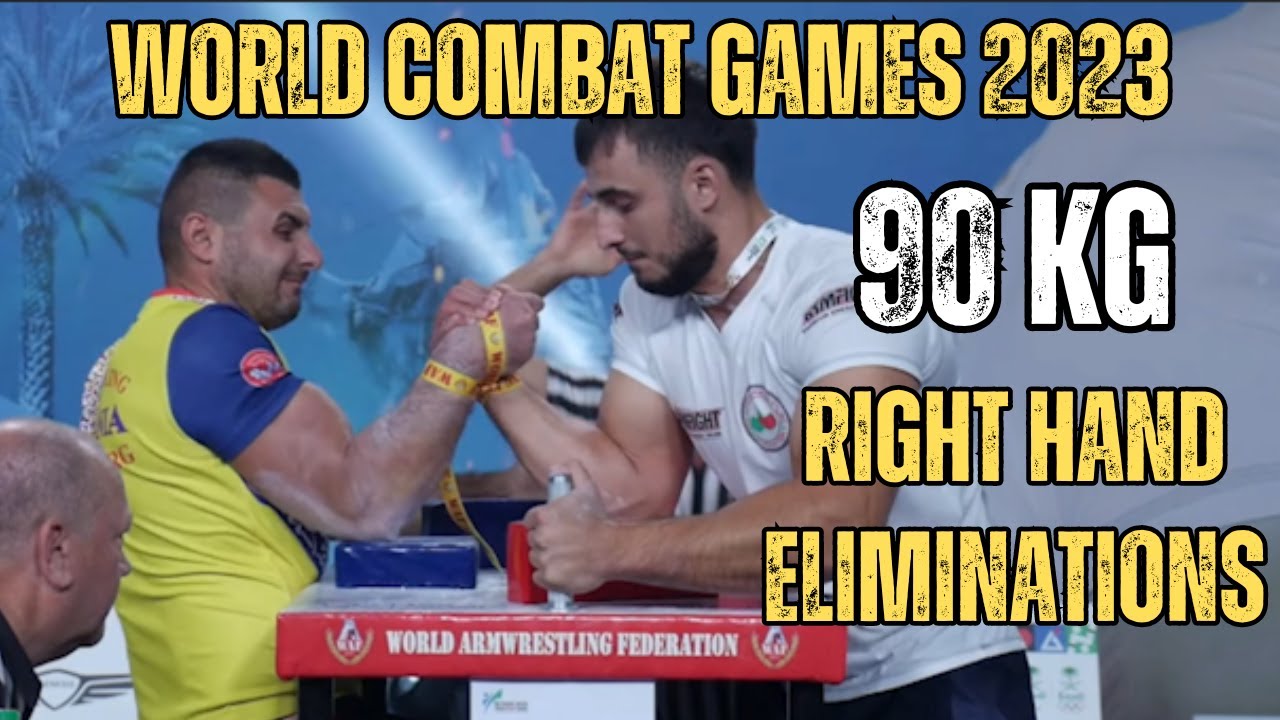 Armwrestling World Combat Games 2023 | 90 KG Right Hand Eliminations backdrop