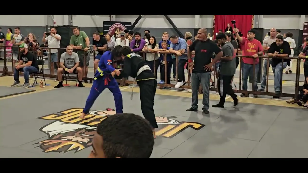 BJJ Buggy Choke Sweep! In White Belt Match Before Submission Win backdrop
