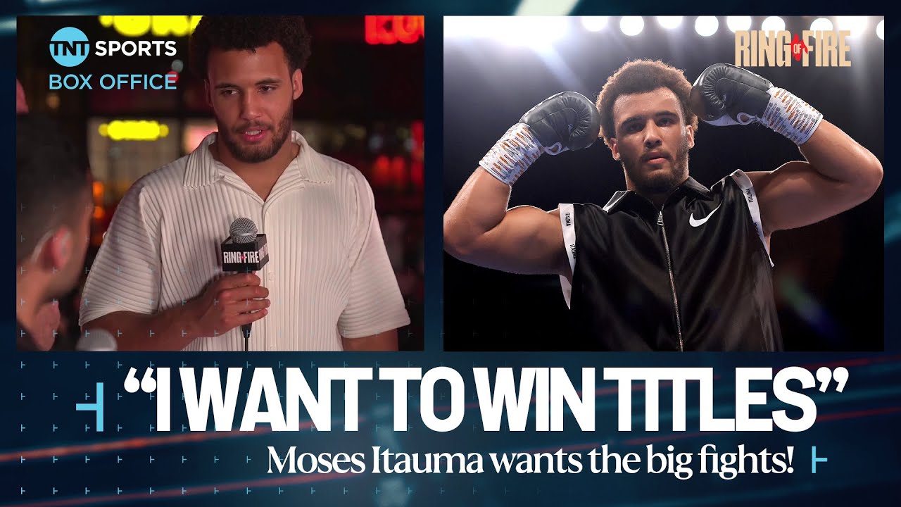 Moses Itauma has his eyes set on TITLES ahead of his fight with Ilja Mezencev ππ #RingOfFire πΈπ¦