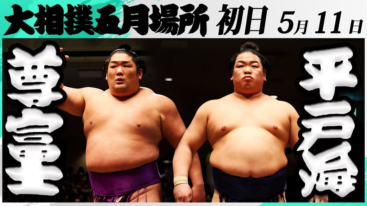 大相撲 尊富士ー平戸海<令和7年五月場所・初日>SUMO background