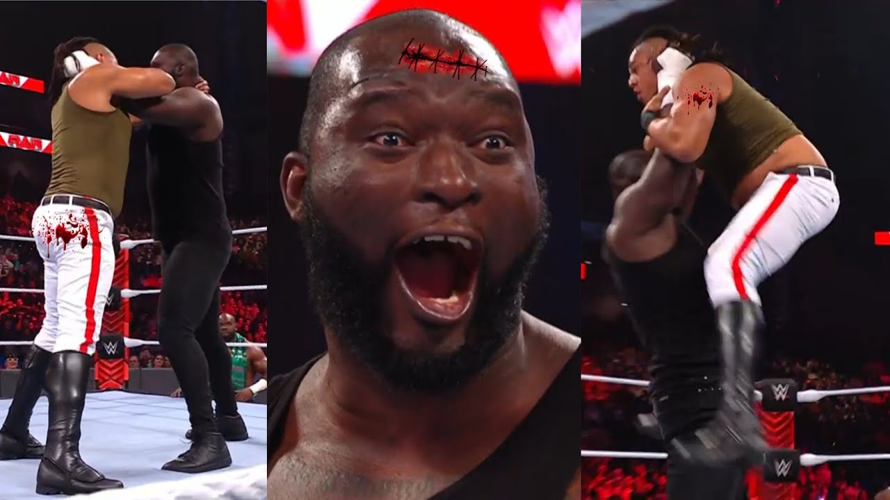 Omos Vs Commander Azeez Brutal War ! Aj Styles Warns Edge WWE Raw background