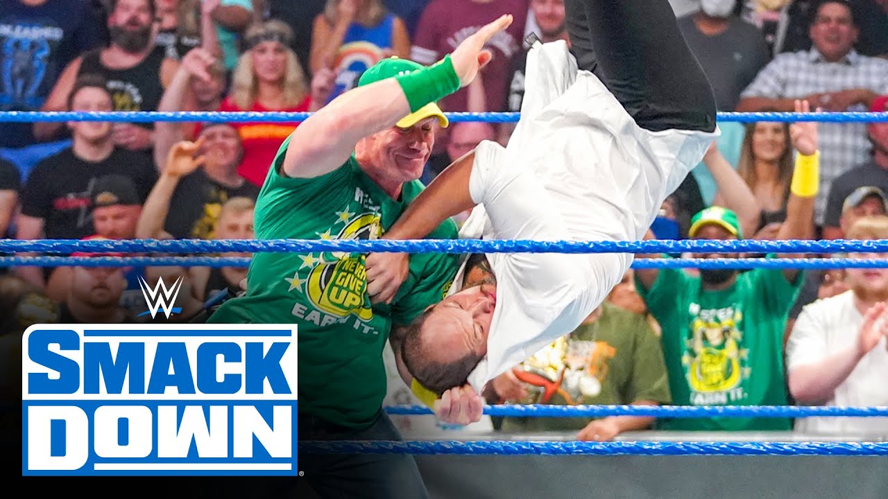 John Cena gives Baron Corbin an Attitude Adjustment: SmackDown, July 30, 2021 background
