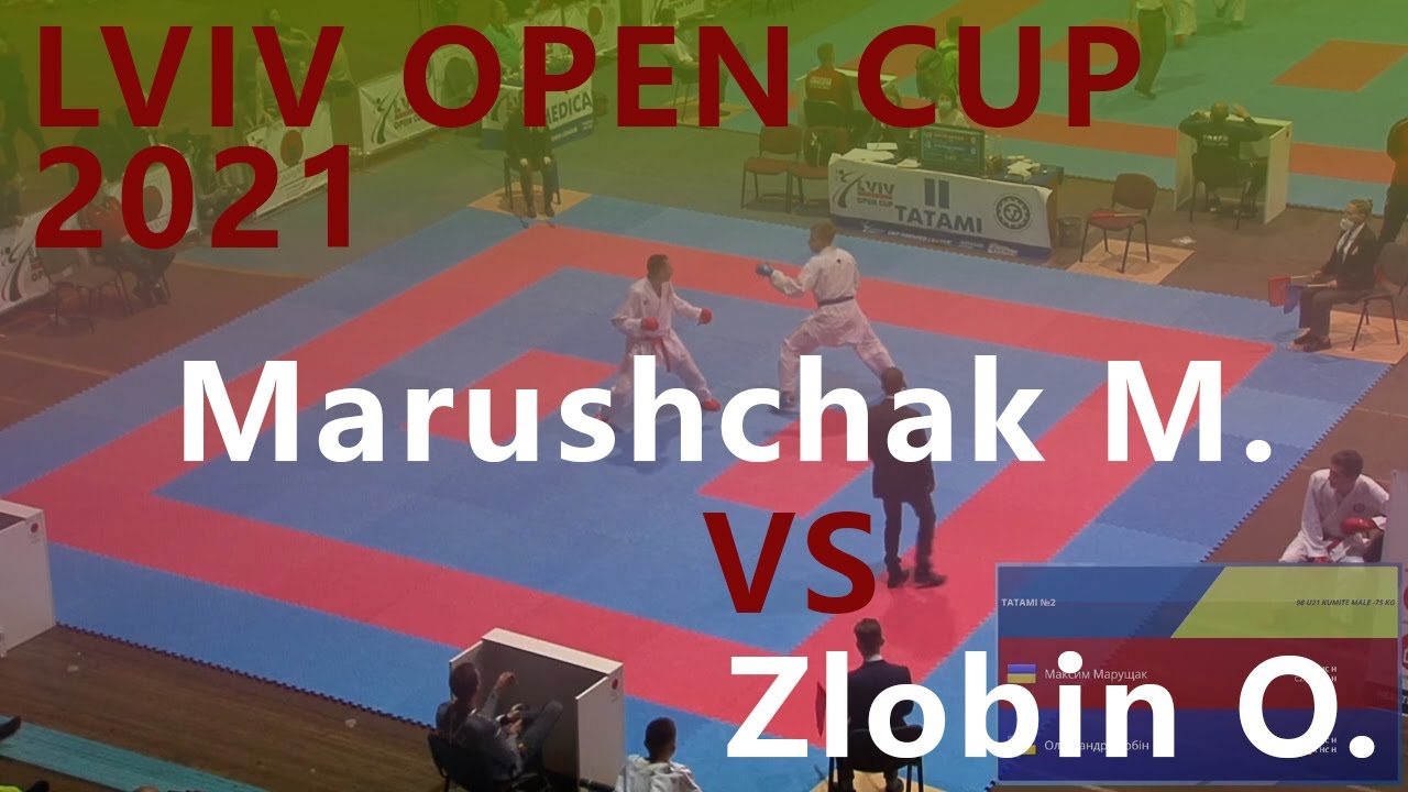 UKF Premier League. LVIV OPEN CUP 2021. Marushchak M. - Zlobin O. Male kumite -75 kg