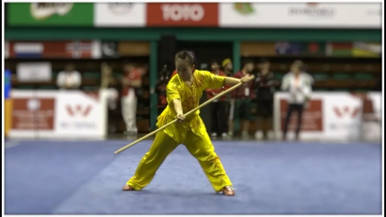 12th World Wushu Championships, Women Nangun MAC Tan Dong Mei 譚冬梅9.53 background
