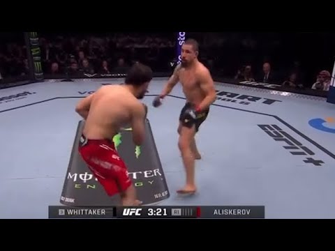 Robert Whittaker KO's Aliskerov Round #1 backdrop