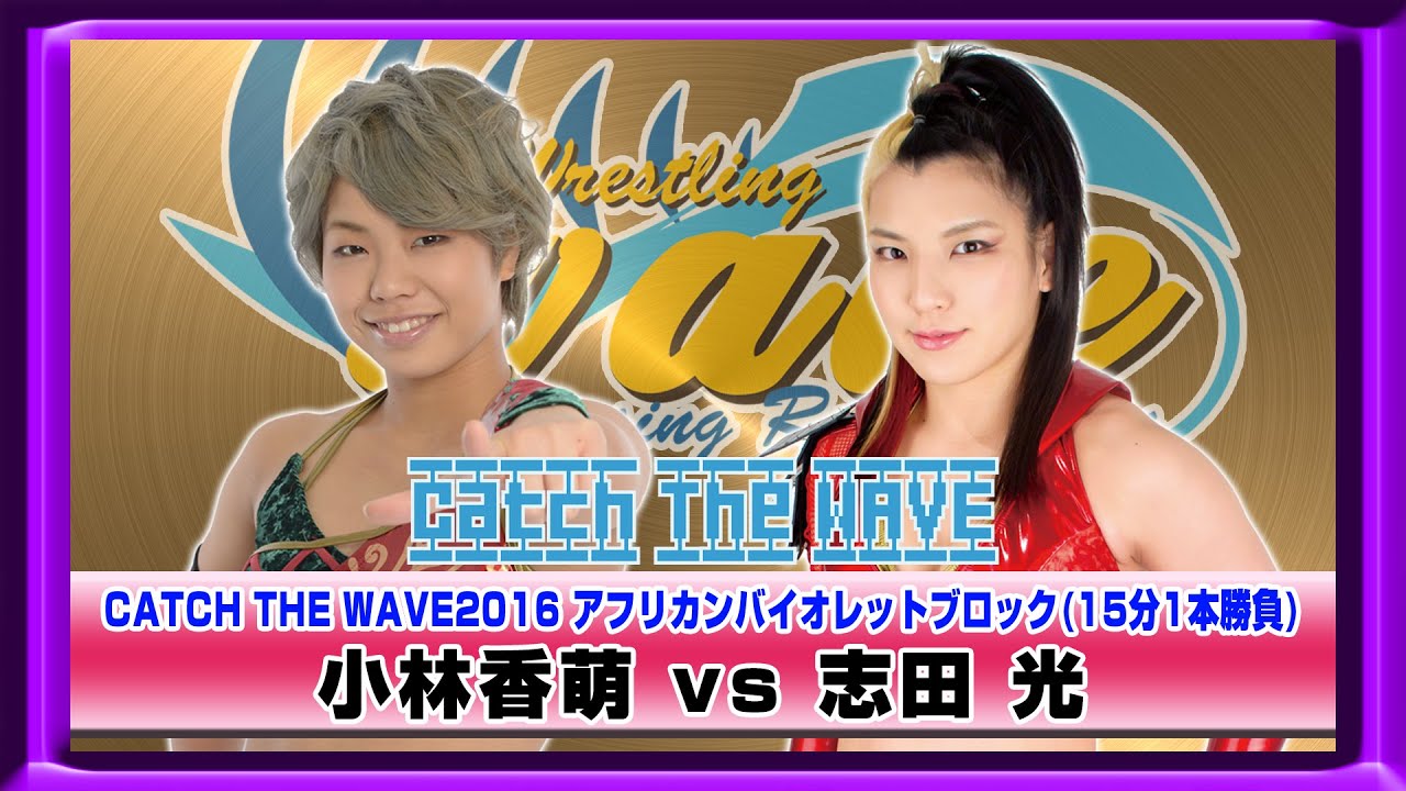 CATCH THE WAVE2016公式戦 アフリカンバイオレットブロック 小林vs志田 WAVENETWORKから 2016.4.29大阪 background
