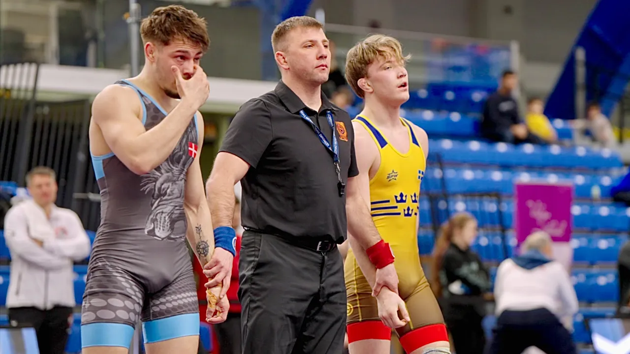 Hjalmar Sandin (SWE) vs William Reenberg (DEN) 67kg. Greco-roman menwrestling tournament.