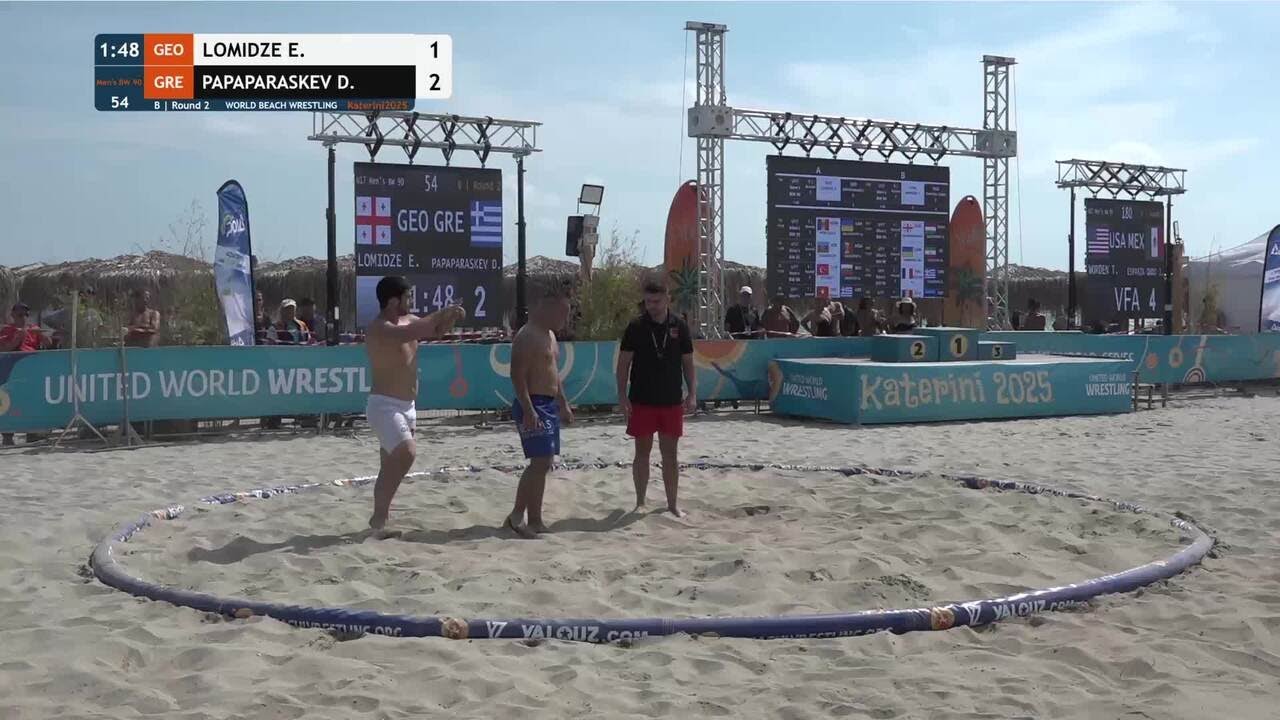 Elguja LOMIDZE (GEO) vs. Dimitrios Maximos PAPAPARASKEVAS (GRE) • B | Round 2 • Men's BW 90Kg