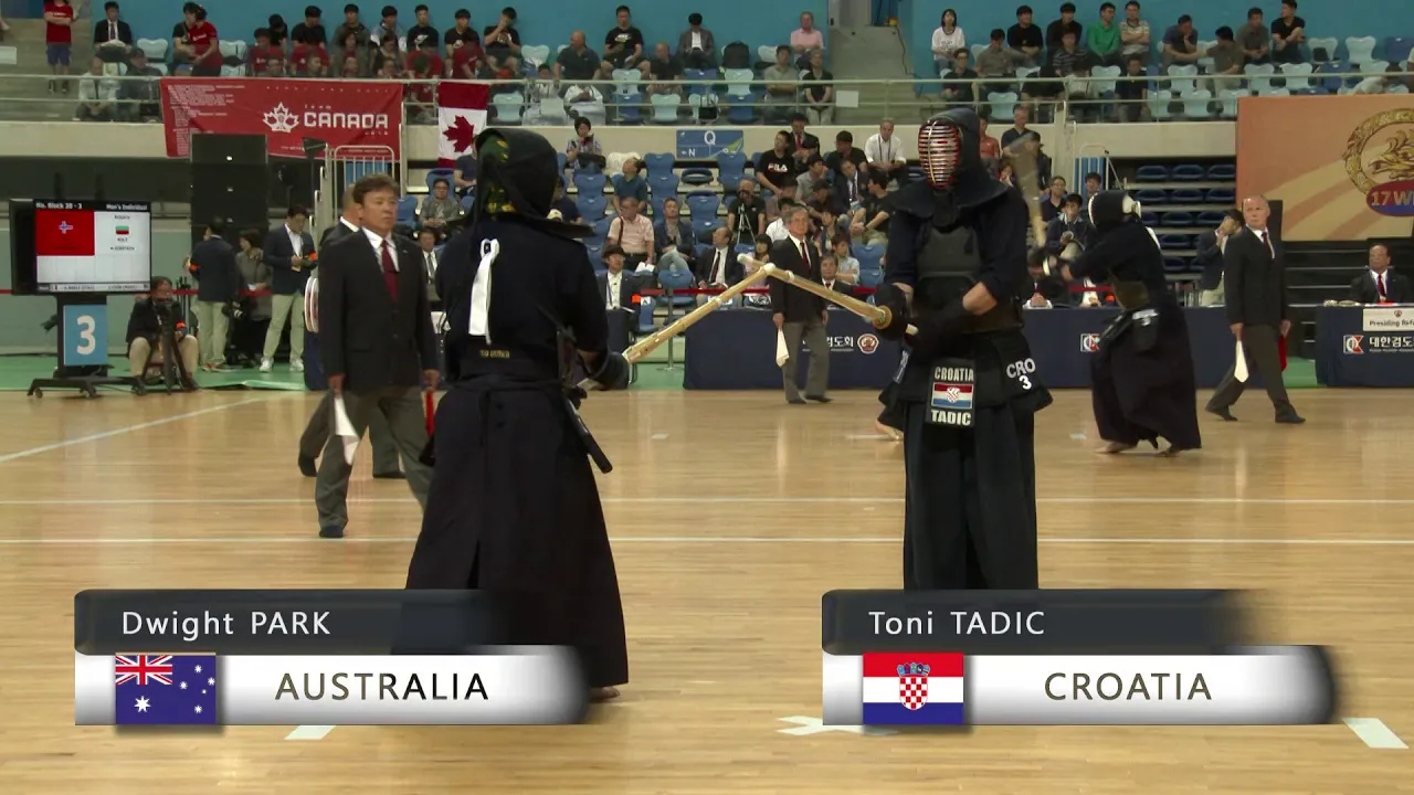 17th World Kendo Championships 4ch D.PARK(AUS) vs T.TADIC(CRO) background