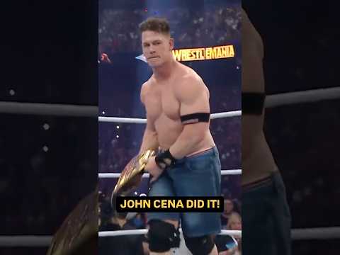 John Cena is finally a 1️⃣7️⃣ time champ… 🏆 #WrestleMania background