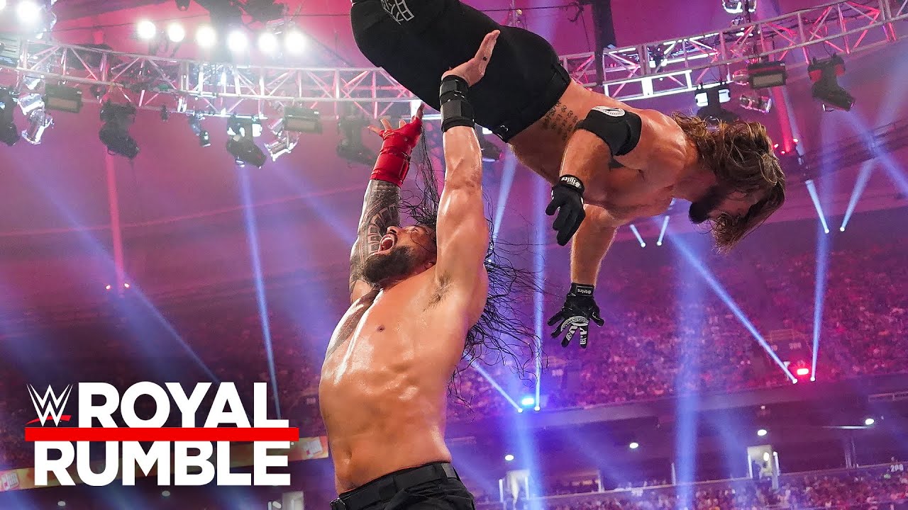 Roman Reigns vs. Randy Orton vs. AJ Styles vs. LA Knight: Royal Rumble 2024 highlights backdrop