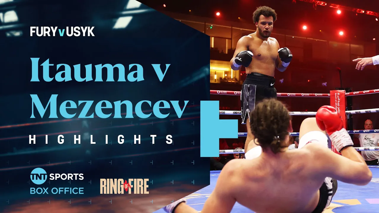 BRUTAL FINISH ЁЯТгЁЯТе | Moses Itauma vs Ilja Mezencev Fight Highlights | #FuryUsyk ЁЯЗ╕ЁЯЗж #RingOfFire