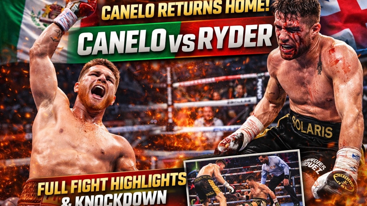 CANELO RETURNS HOME! 🇲🇽 Canelo Alvarez vs John Ryder | Full Fight Highlights & Knockdown