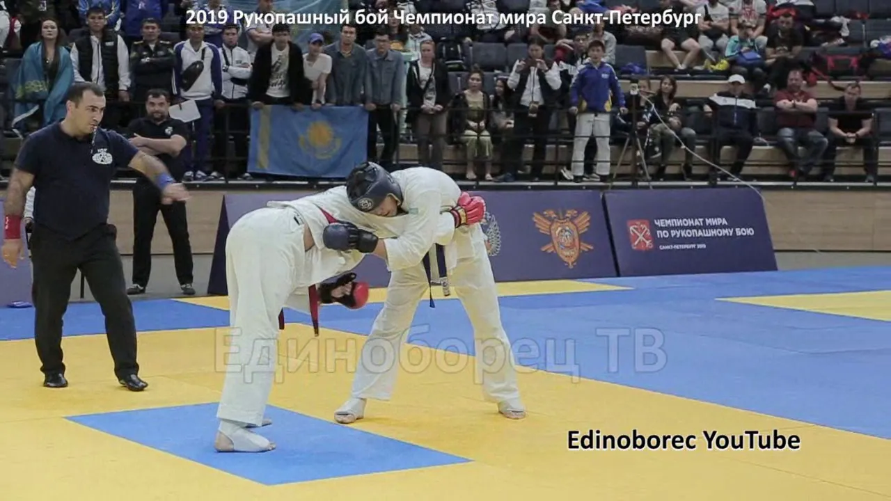 2019 BAIMASKHANOV (RUS) - TOLEPBAYEV (KAZ) финал -75 кг Рукопашный бой чемпионат мира background