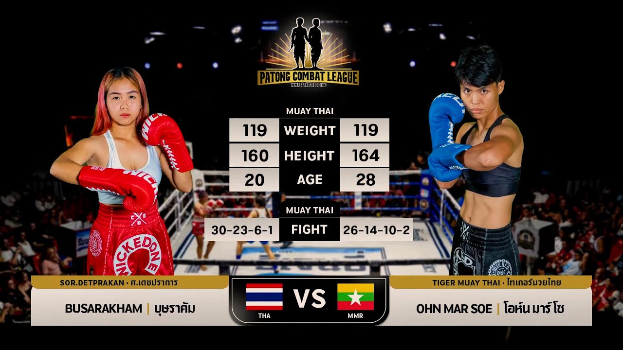 BUSARAKHAM SOR.DETPRAKAN VS OHN MAR SOE PATONG COMBAT LEAGUE MMA & KICK BOXING 22 JUNE 2025 background