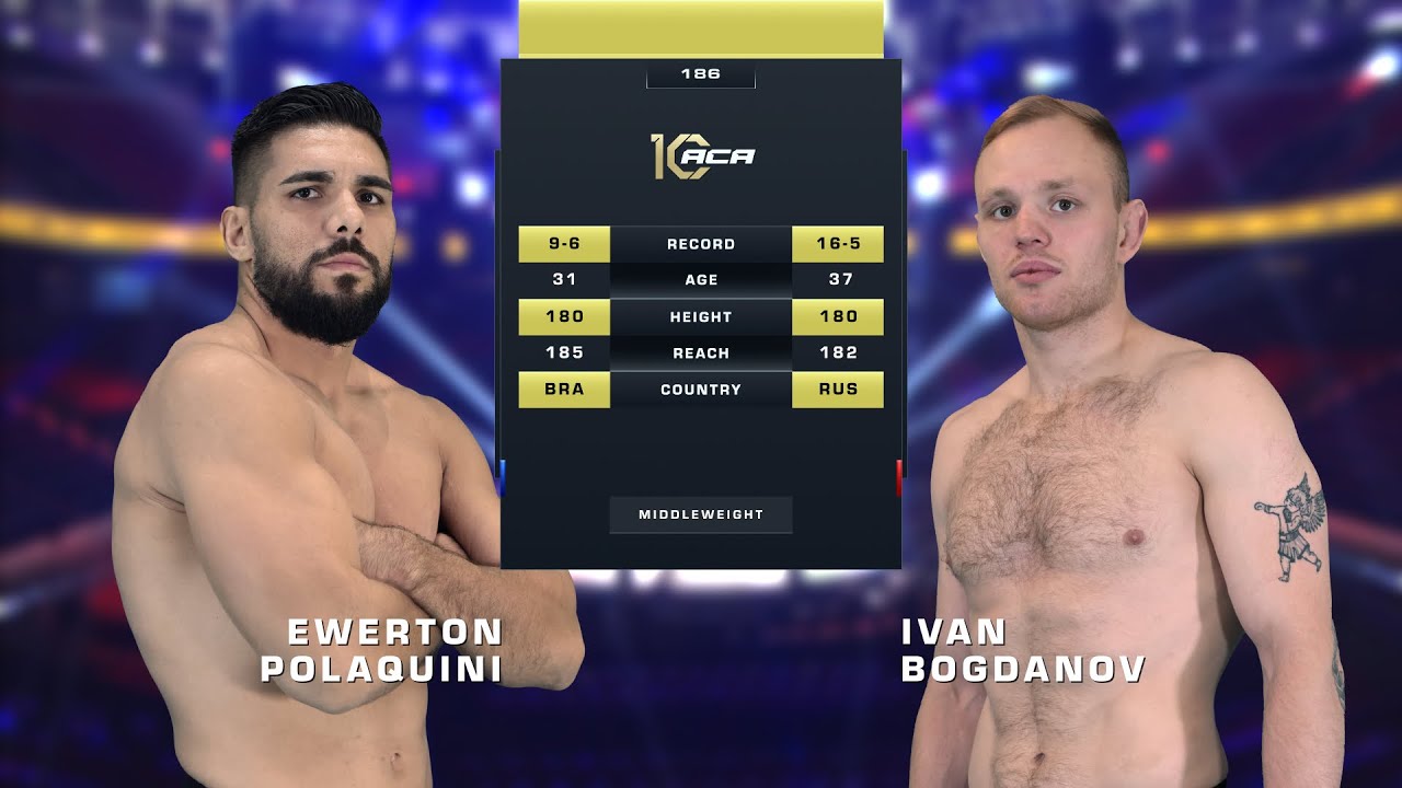 Эвертон Полакуини vs. Иван Богданов | Ewerton Polaquini vs. Ivan Bogdanov | ACA 186 background