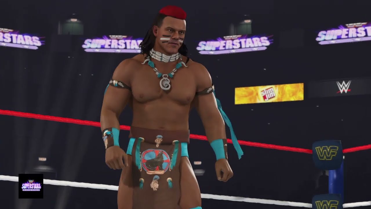 Tatanka vs Baston Booger. WWE 2K24