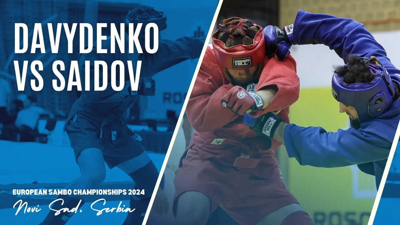 DAVYDENKO Petro vs SAIDOV Said. European SAMBO Championships 2024 backdrop