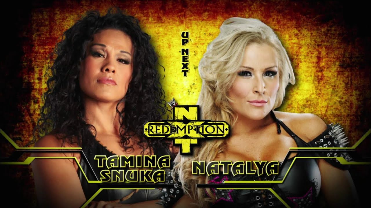 Tamina Snuka vs Natalya backdrop