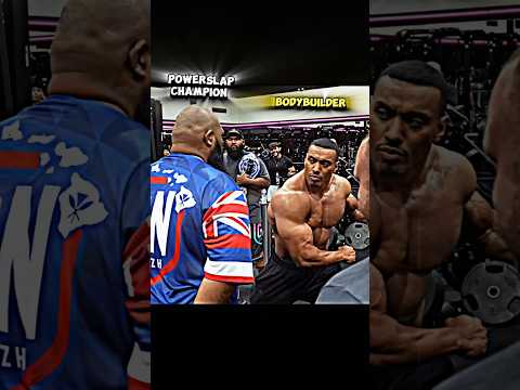 Bodybuilder vs Power Slap champion #sports #motivation #edit #troll #trollface background