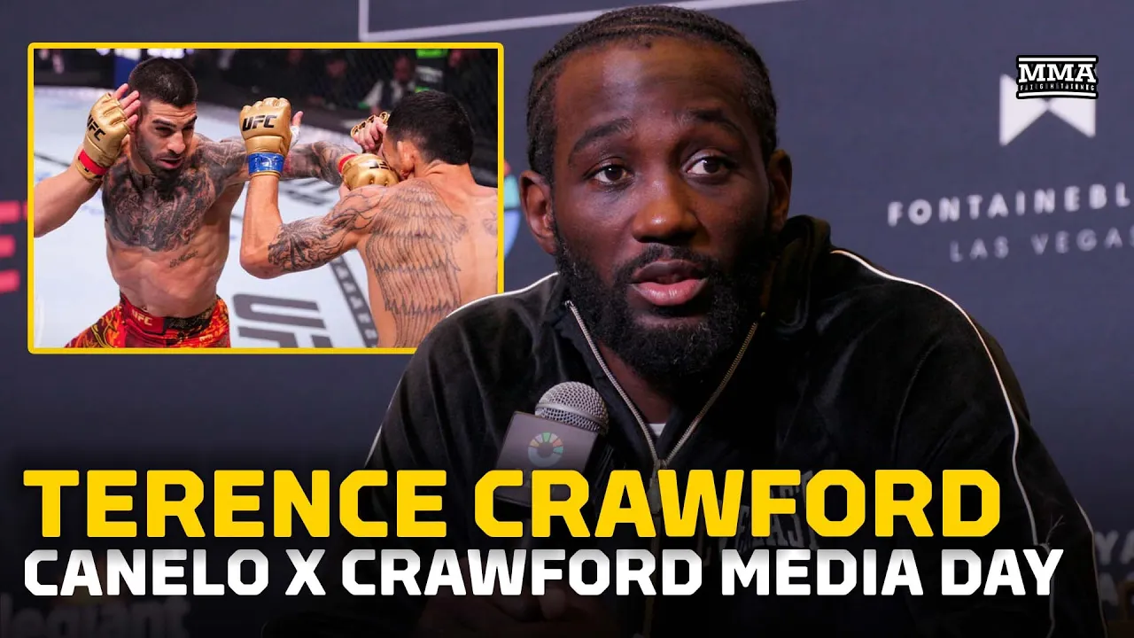 Terence Crawford REACTS To Ilia Topuria Ahead Of Canelo Fight | MMA Fighting