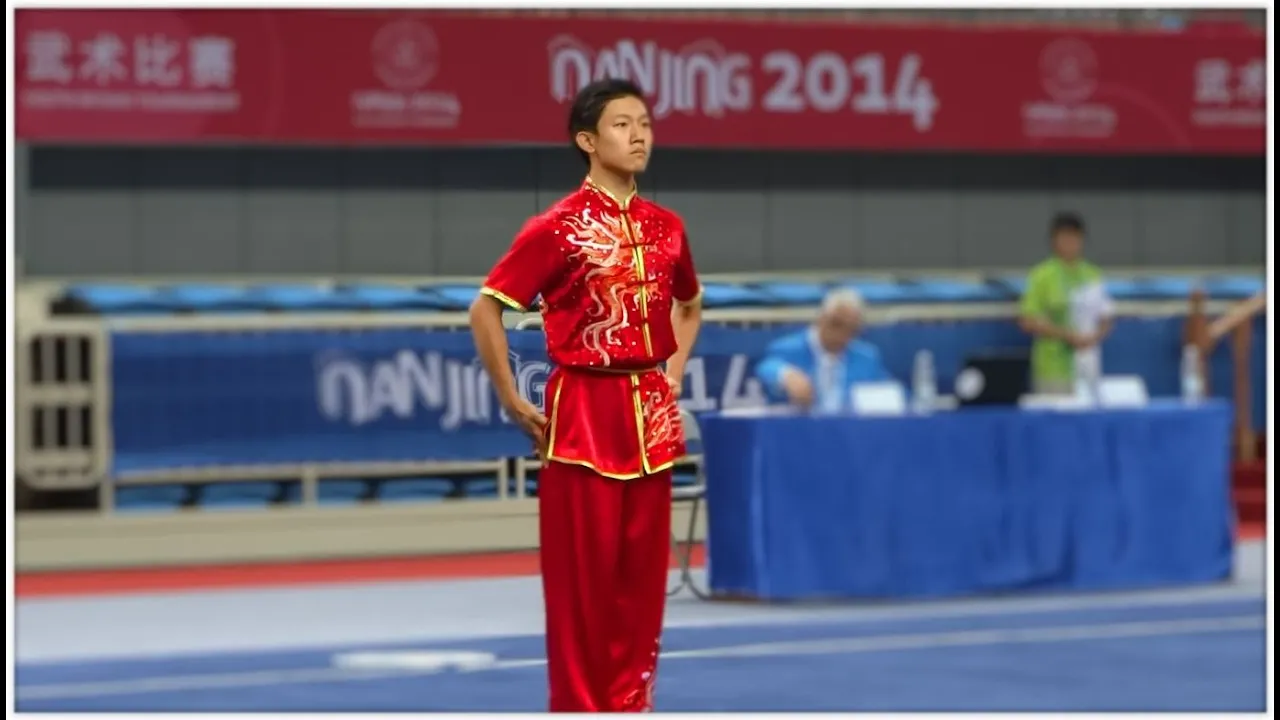 NANJING 2014 Wushu Tournament - Men CHN Wu Zhong 吴忠 9.60 background