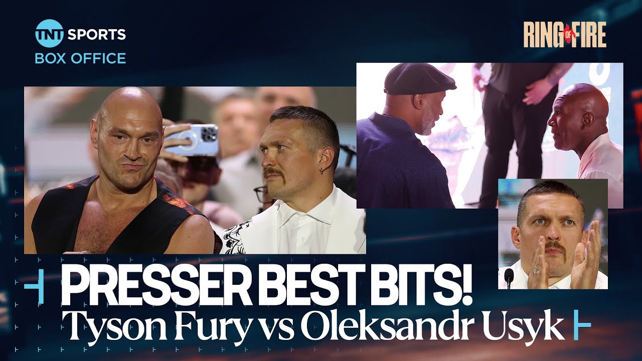 Tyson Fury vs Oleksandr Usyk | FINAL PRESS CONFERENCE BEST BITS #FuryUsyk 🇸🇦 #RingOfFire background