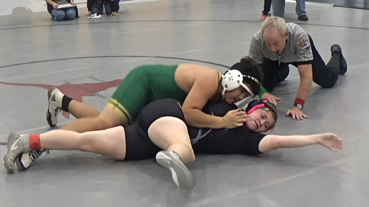 Boys Pinning girls in competitive wrestling (102) * 2020-21& 21-22 season * background
