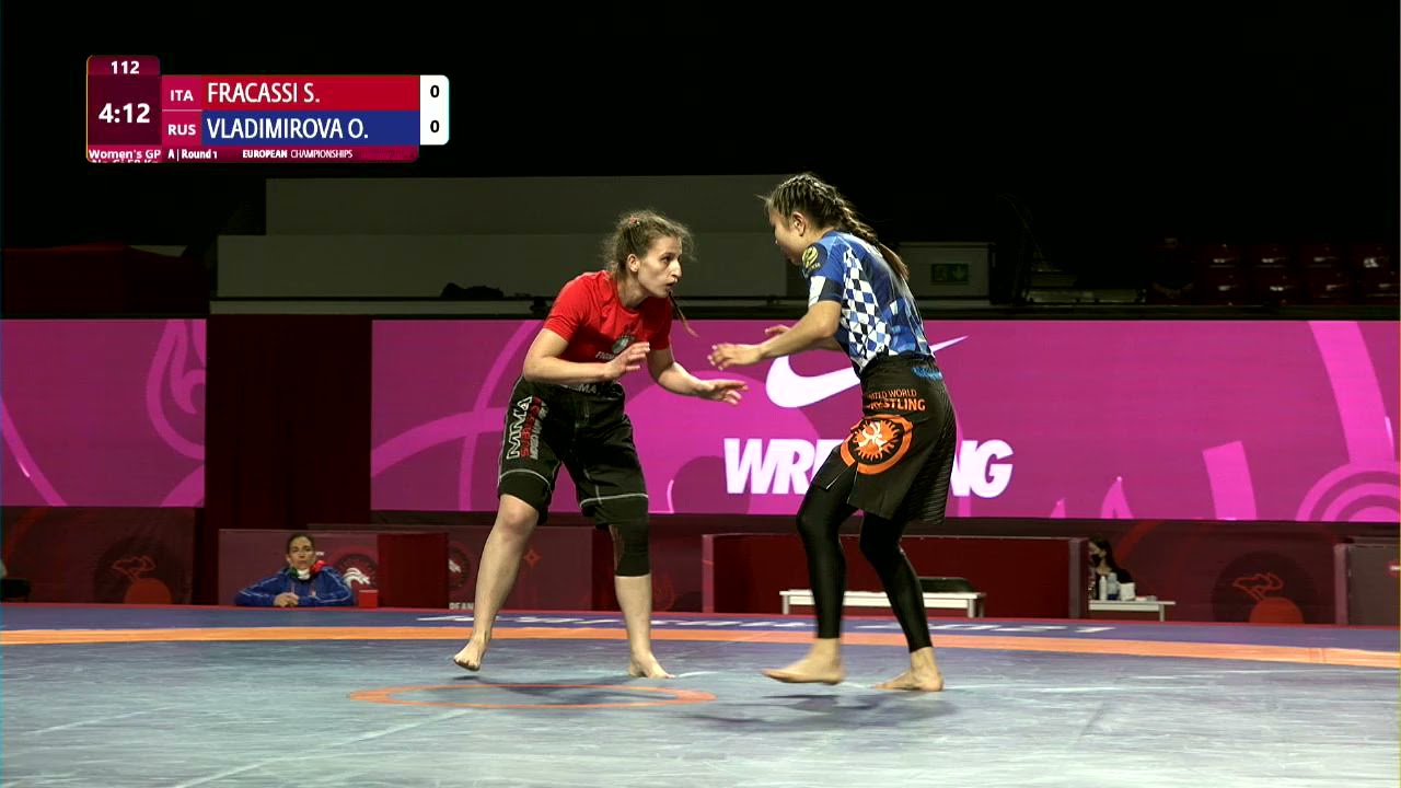 Round 1 Women's GP No-Gi - 58 kg: S. FRACASSI (ITA) v. O. VLADIMIROVA (RUS)
