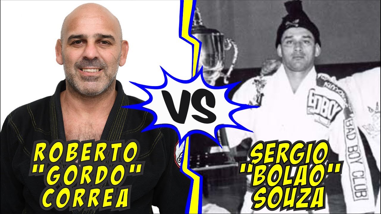 Roberto “Gordo” Correa ( Half Guard Innovator) vs Sergio “Bolão” Souza Brasileiro Jiu Jitsu 1993 backdrop