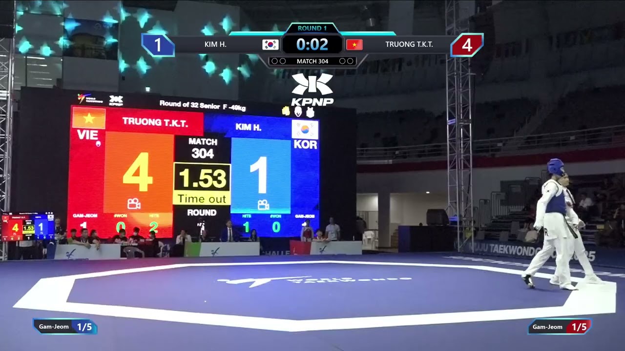 304 Round of 32 F 49kg KOR KIM H VIE TRUONG T K T PGM