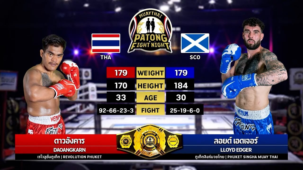 DAOANGKARN REVOLUTION PHUKET VS LLOYD EDGER PATONG FIGHT NIGHT 22 MAY 2025 background