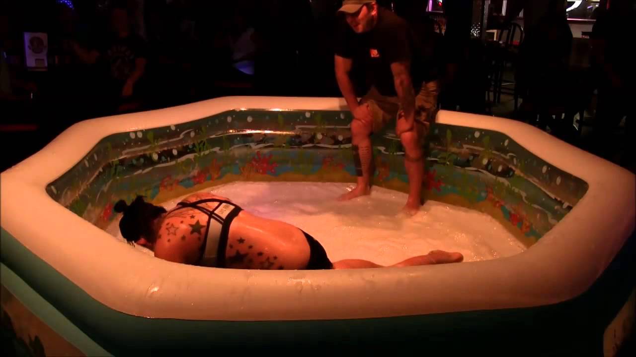 Oil Wrestling: Round 1 - Latin Hottie Maria vs Hottie Defender Taryn