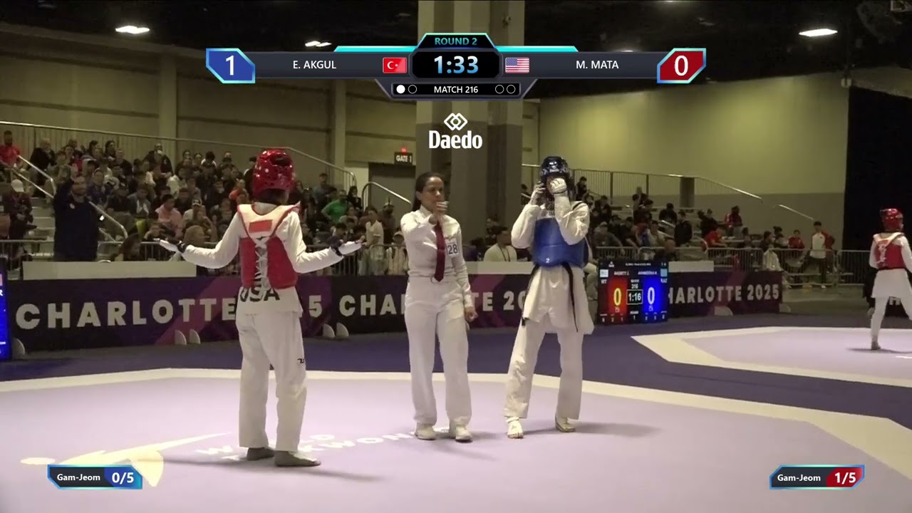 216 Round of 32 W 49kg TUR E AKGUL USA M MATA PGM