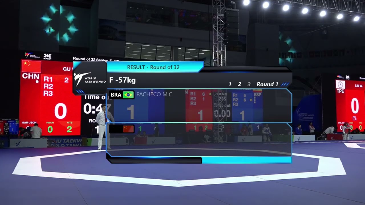 108 Round of 32 F 57kg BRA PACHECO M C CHN GU W PGM